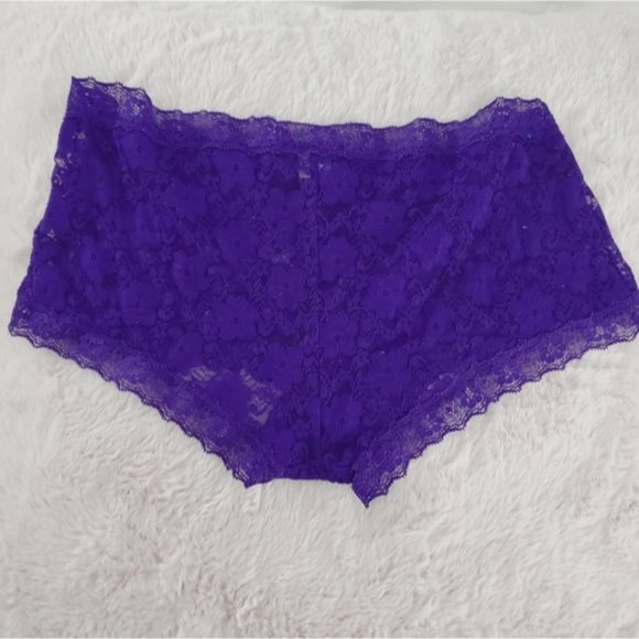 Aerie Lace Boyfriend Boybrief Panty- Indigo Purple- Size Extra Small - Picture 2 of 5